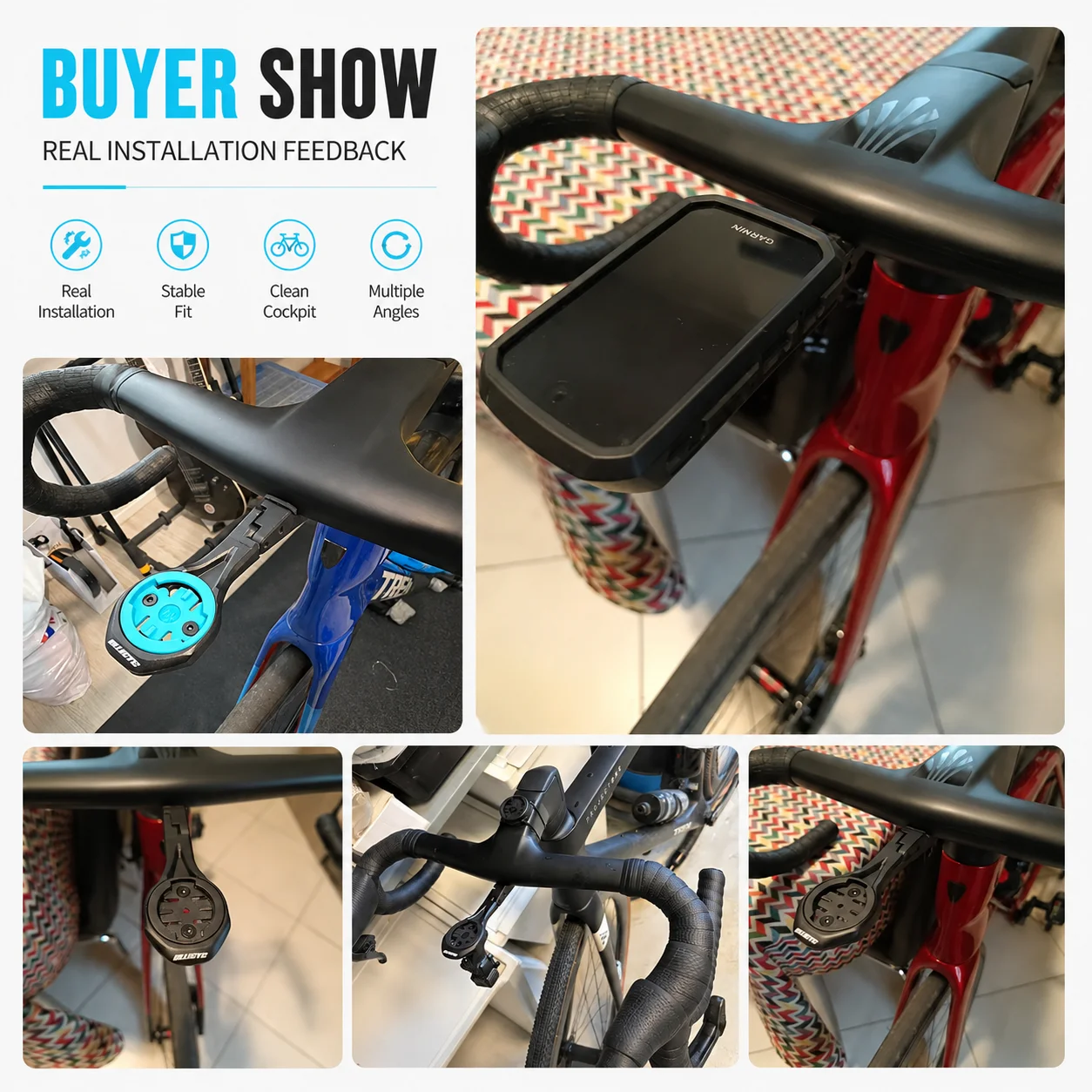 ULLICYC Aluminum Alloy Integrated Bar Computer Mount For Trek Madone8 SLR GEN8 Handlebar Support For Gopro Garmin Bryton Wahoo