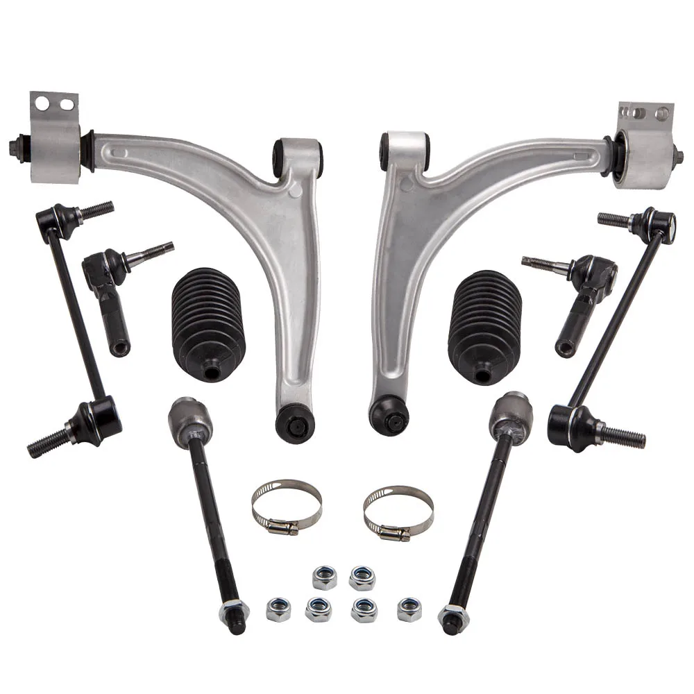 MaXpeedingrods Front Lower Control Arms Tie Rods Sway Bars For Chevy Malibu G6 2004 2005-2012 For Pontiac G6 For Saturn Aura