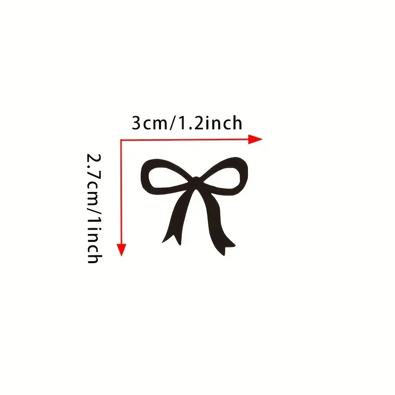 4PCS/SET  Bowknot Motorbike Car Sticker Unique Rearview Mirror Styling Accessory for Vehicle Decoration