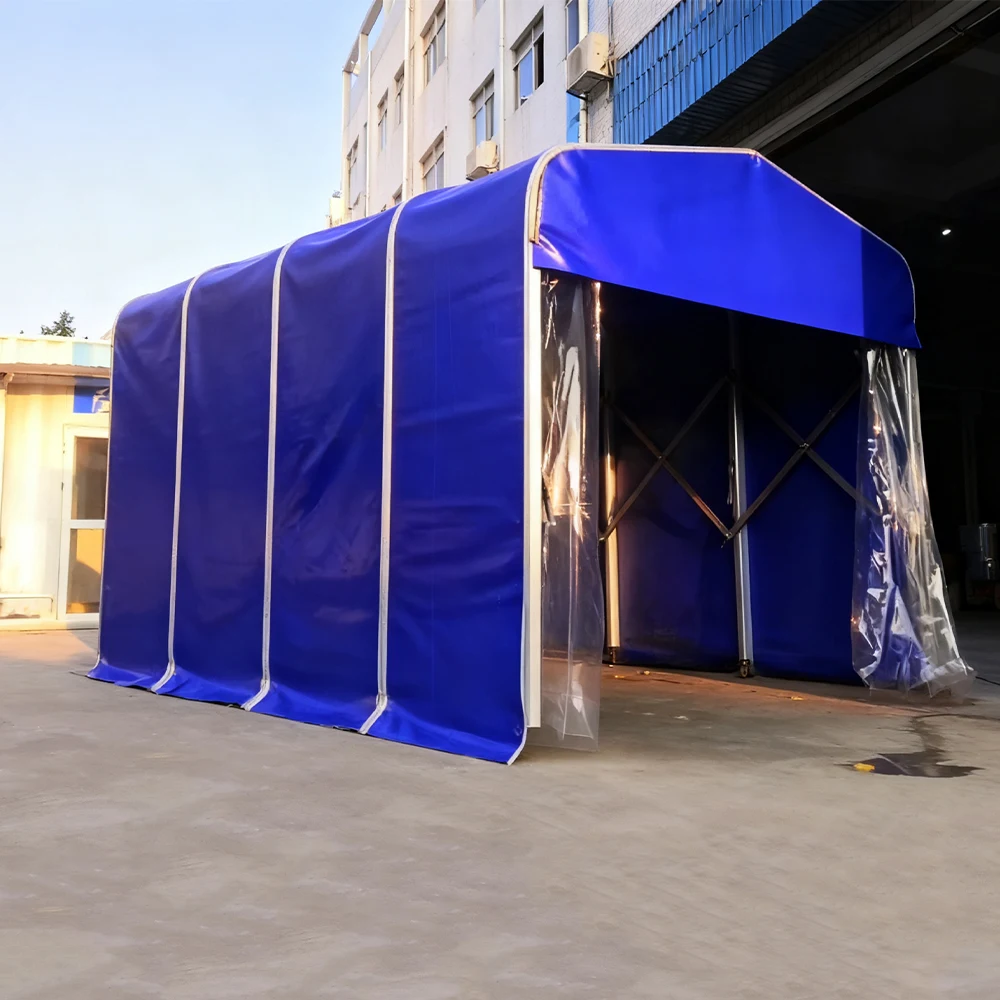 

STLF Portable Easy-to-Assemble Disinfection Tunnel Tent Swivel Casters Single Collapsible Car Parking Stretch Sliding Push-Pull