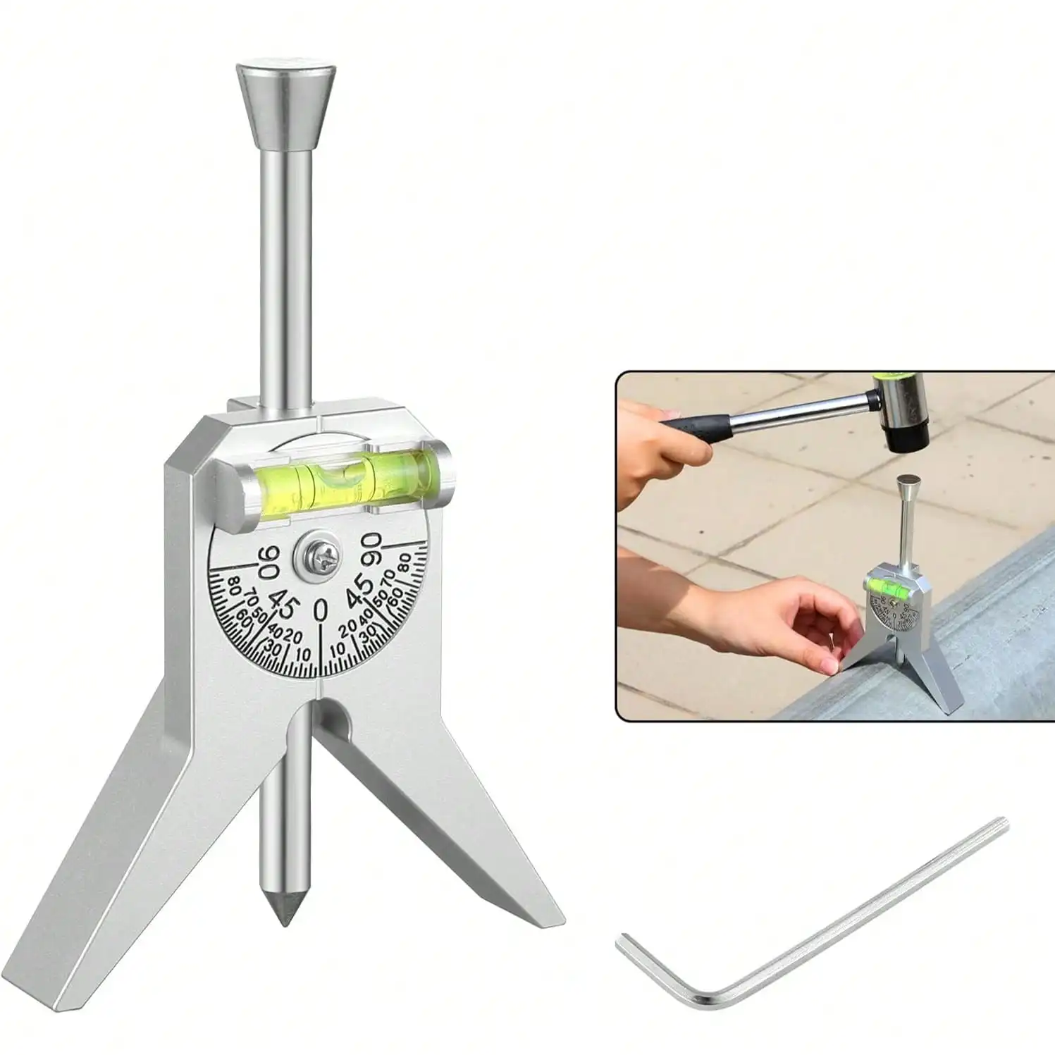 Pipe Center Locator with Adjustable Dial Bubble, Pipe Marking Centering Tool, Pipe Center‑Marking Head