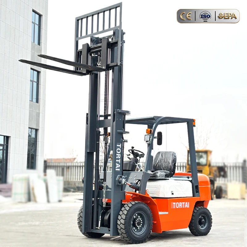 Fast Shipping Diesel Forklift 2Ton CE EPA EURO5 4WD All Terrain with Solid/Pneumatic Tires Warehouse Equipment