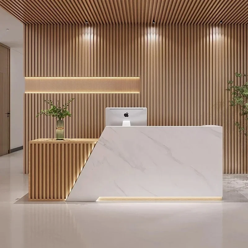 Banco Console Store Reception Desk Simple Cabinet Cashier Table Standing Reception Desk Front Desk Mostrador Room Furniture