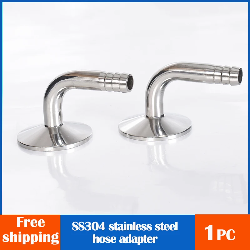 The SS304 stainless steel sanitary fast loading hose connector 90 degrees bend drinks wine adapter