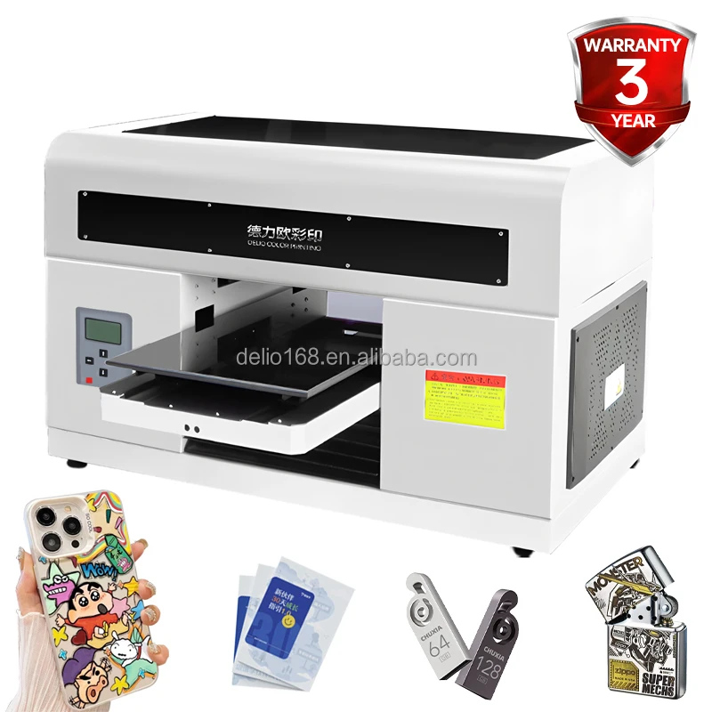 

DELIOU A4 Uv Printer Cij Inkjet Printer UV Manufacturing Machines for Small Business Ideas 3 Year Warranty