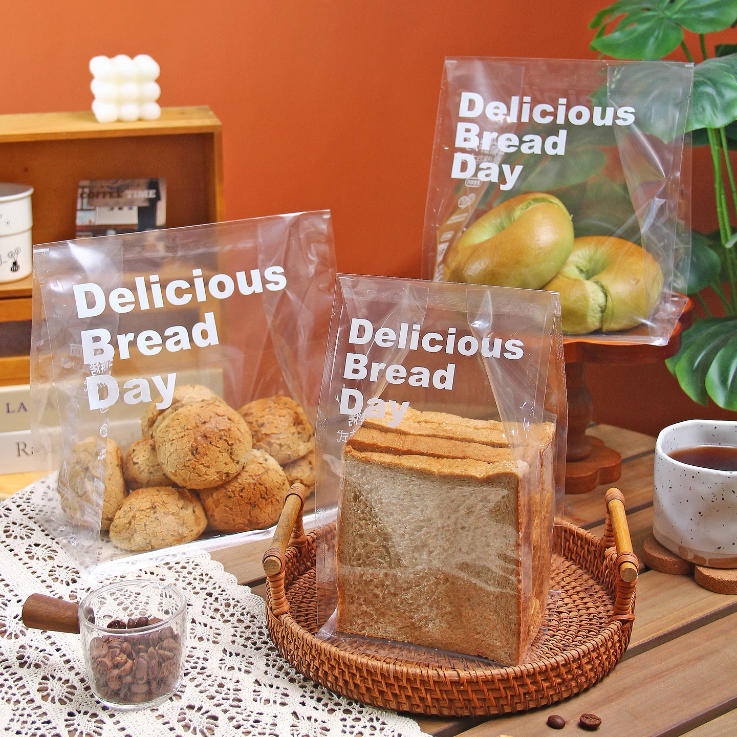 

Bakery Pastry Slicing Baking Transparent Self-Sealing Paaging Bag 450g Toast Bread Bag Croissant Bag Kitchen Cooking Tool