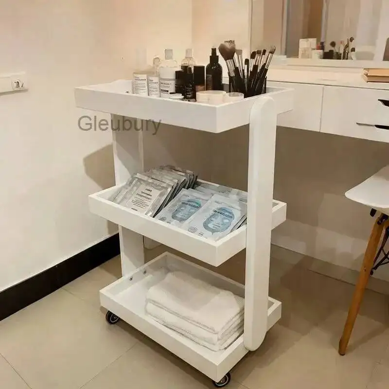 Cart Utility Modern Trolley Salon Hotel New Style Villa Salon Trolley Luxury Storage Commercial Furniture Carrito Auxiliar Lstc