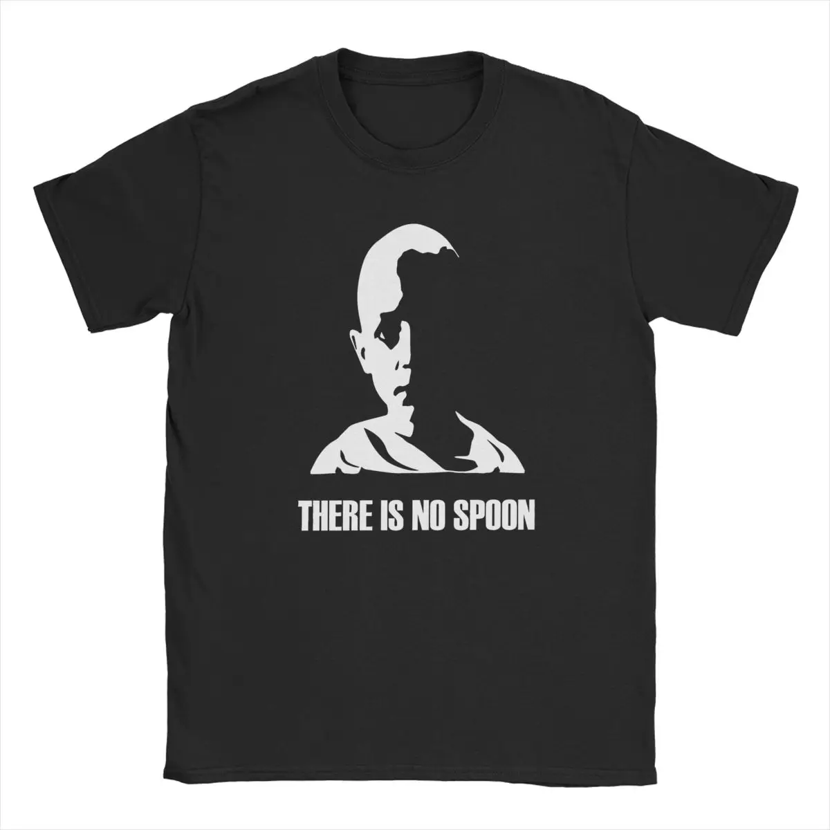 There Is No Spoon Matrixs Qoute Men T Shirts Novelty Tee Shirt Short Sleeve Crewneck T-Shirts 100% Cotton Printed Tops