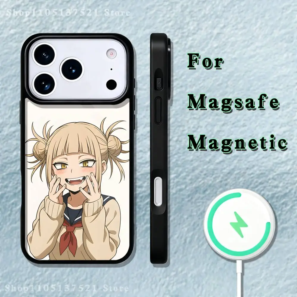 Custodia per telefono Toga Himiko My Hero Academia iPhone 17,16,15,14,13,12,11,Pro,Max,Plus,Mini,SE4,E Ricarica wireless magnetica Magsafe