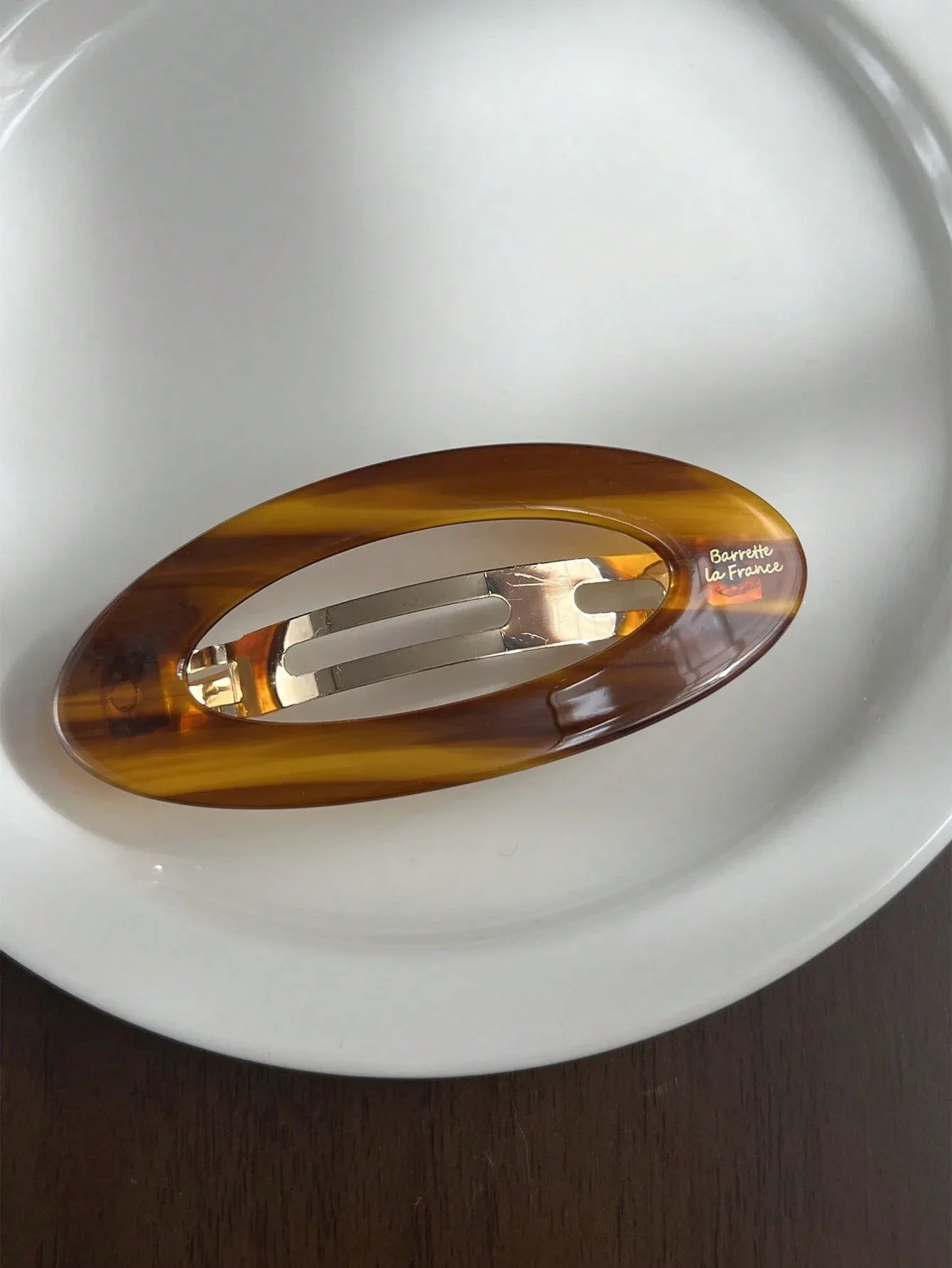 

Ацетатная полая овальная заколка-зажим в ретро-стиле для волос во французском стиле для повседневного и праздничного использования