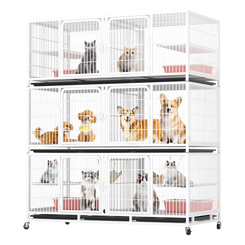 

Three-layer breeding cat cage, multi-layer breeding cage, with partition