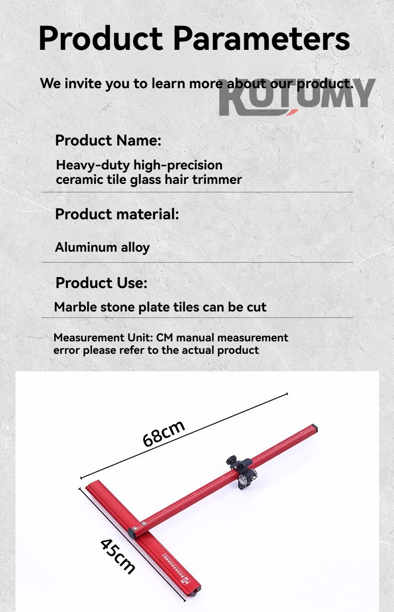 Roller‑type High‑Precision T‑Shape Tile Push Cutter with Glass Cutter Head for Tile & Glass Cutting