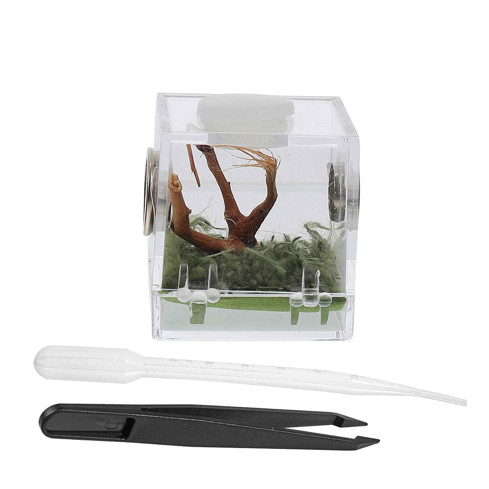 

1PC Jumping Spider Breeding Box Reptile Container Tarantula Enclosure Acrylic Hatching Small Size Ventilation Hole Moisture