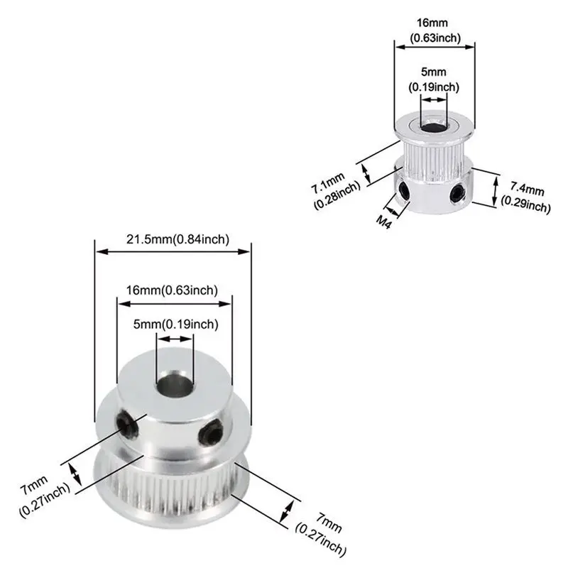 【بيع جديد】8 قطعة مجموعة GT2 عجلة متزامنة 20&30 أسنان 5 مم تتحمل بكرة توقيت من الألومنيوم مع حزام عرض 200 مم (20-30T-5B-6) #5