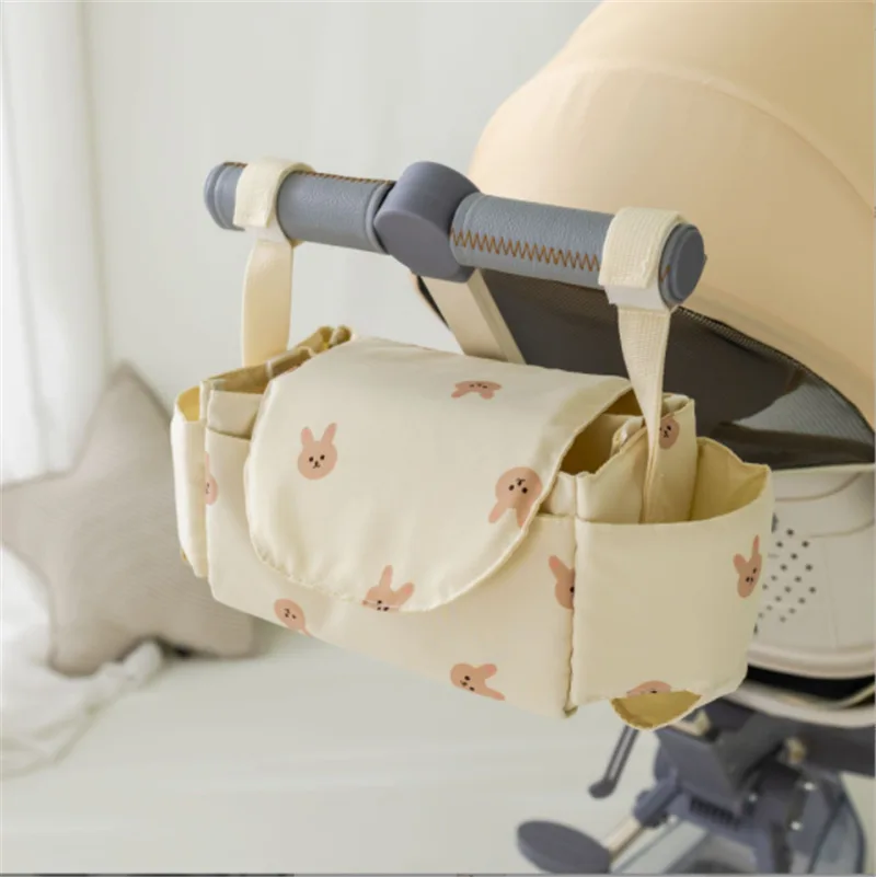 Baby Stroller Bag Pram Organizer Cartoon Bottle Holder Baby Stroller Accessories Hanging Caddy Storage Bag Mommy Bag