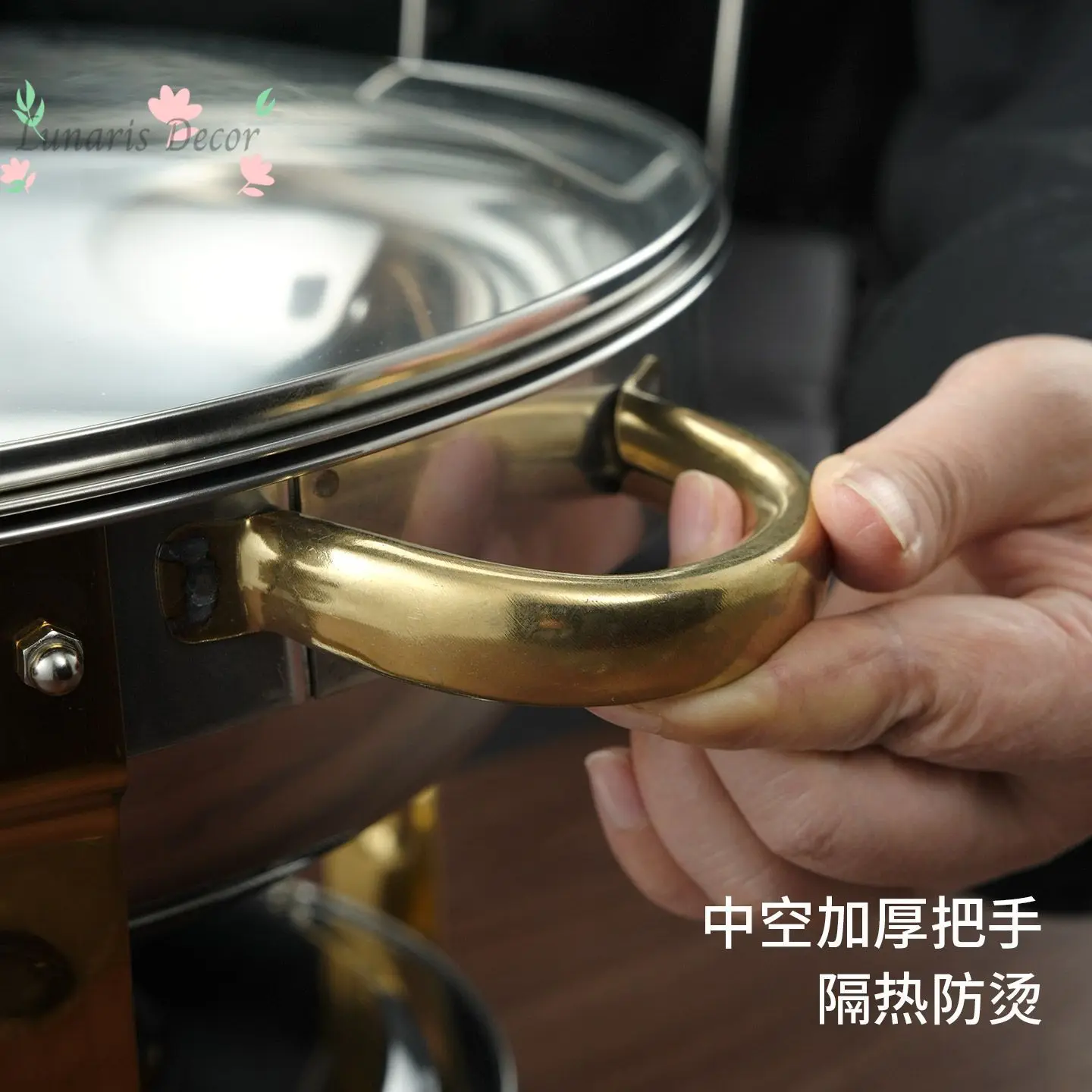 Stainless Steel Chafing Dish Commercial Buffet Food Warmer Hotel Catering Heating Insulation Pot For Restaurant Wedding Banquet