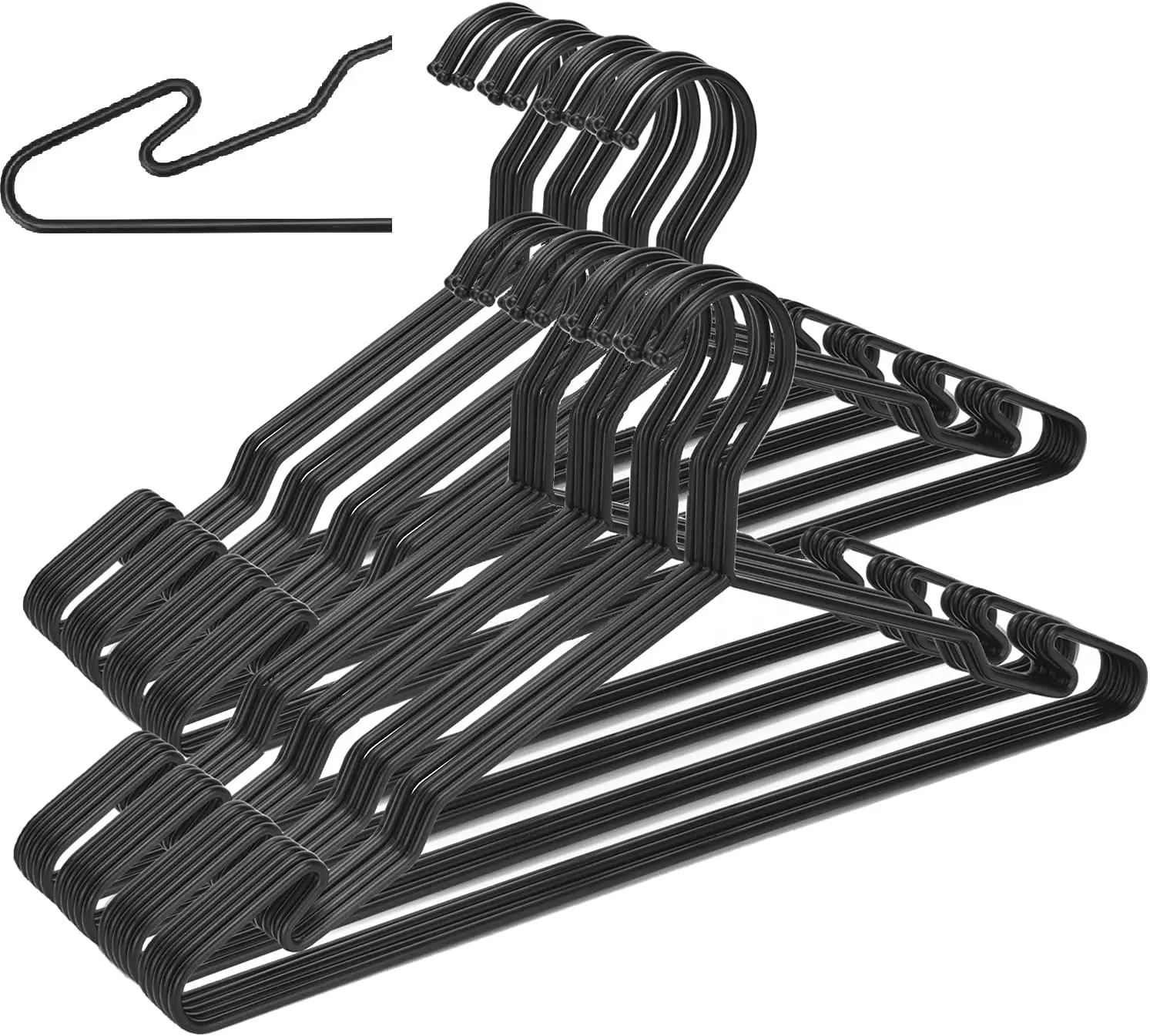 Luxurious Hanger Set Heavy Duty Metal Hangers with Unique Hook Design Durable & Sturdy Coat Hangers 4mm Thick Withstands 25lbs