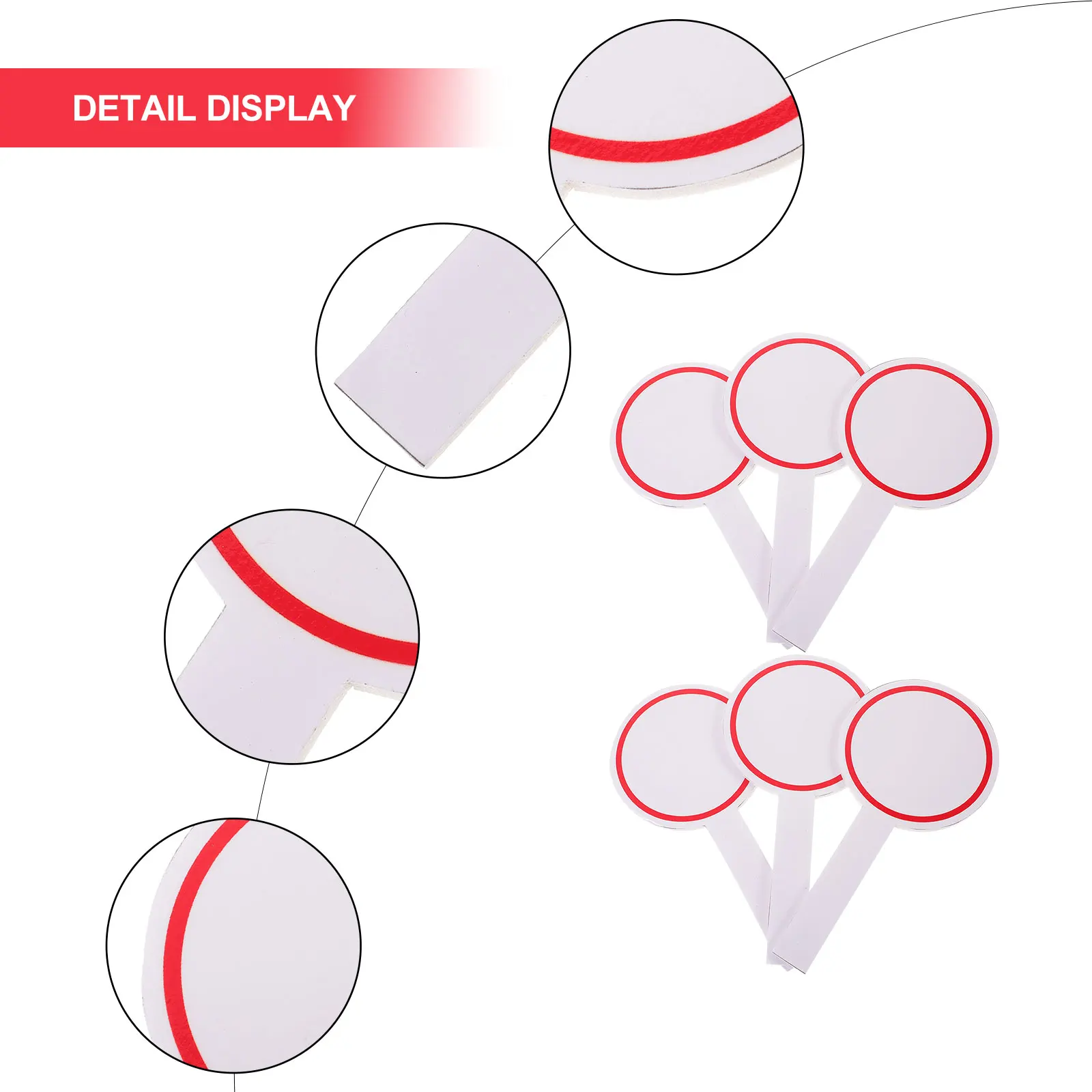 

6pcs Dry Erase Dry Erase Paddles Handheld Mini Whiteboards Portable Auction Paddles Voting Boards Student