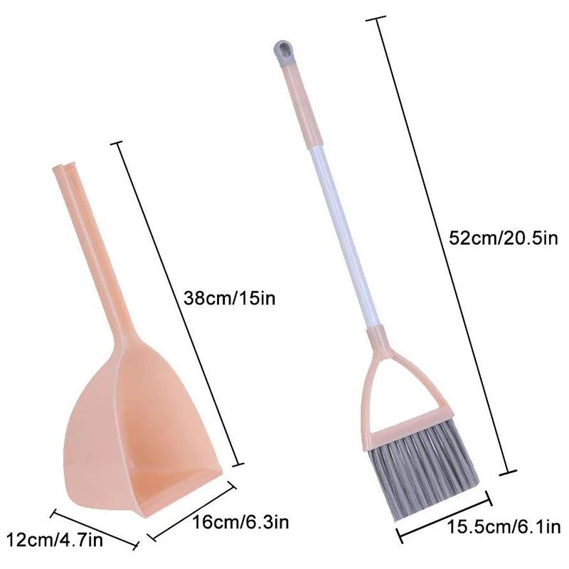 Kid's Housekeeping Cleaning Tools, 3Pcs Small Mop Small Broom Small Dustpan, Little Housekeeping Helper Set (3 Pieces)