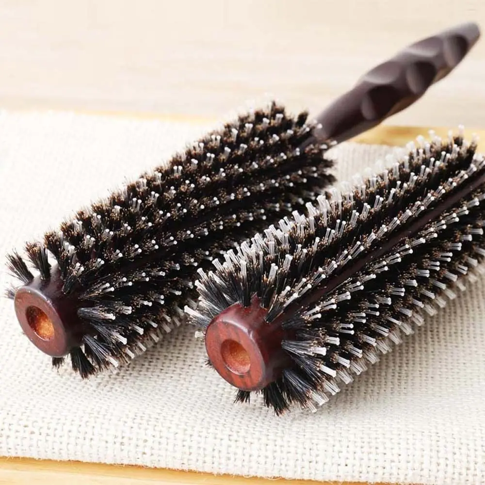 Hair Accessories Porcine Bristle Curly Hair Comb Hairdressing Hair Roller Comb Porcine Bristle Hairbrush Anti Static Nylon