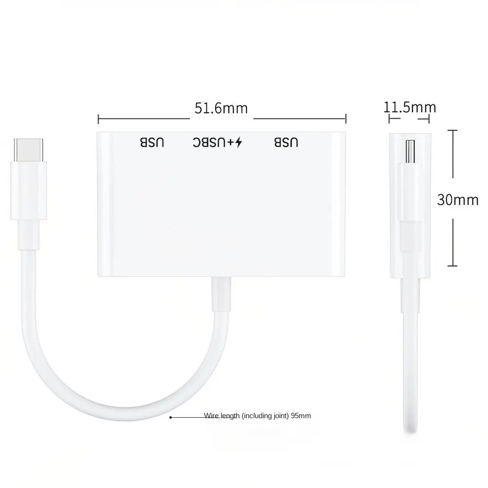 FC&EC WFYEAR جاهز للشحن 3-5 منافذ USB 2.0 Type-C Hub مع شاحن محول متعدد المنافذ 480 ميجابايت في الثانية محطة إرساء من النوع C للهاتف