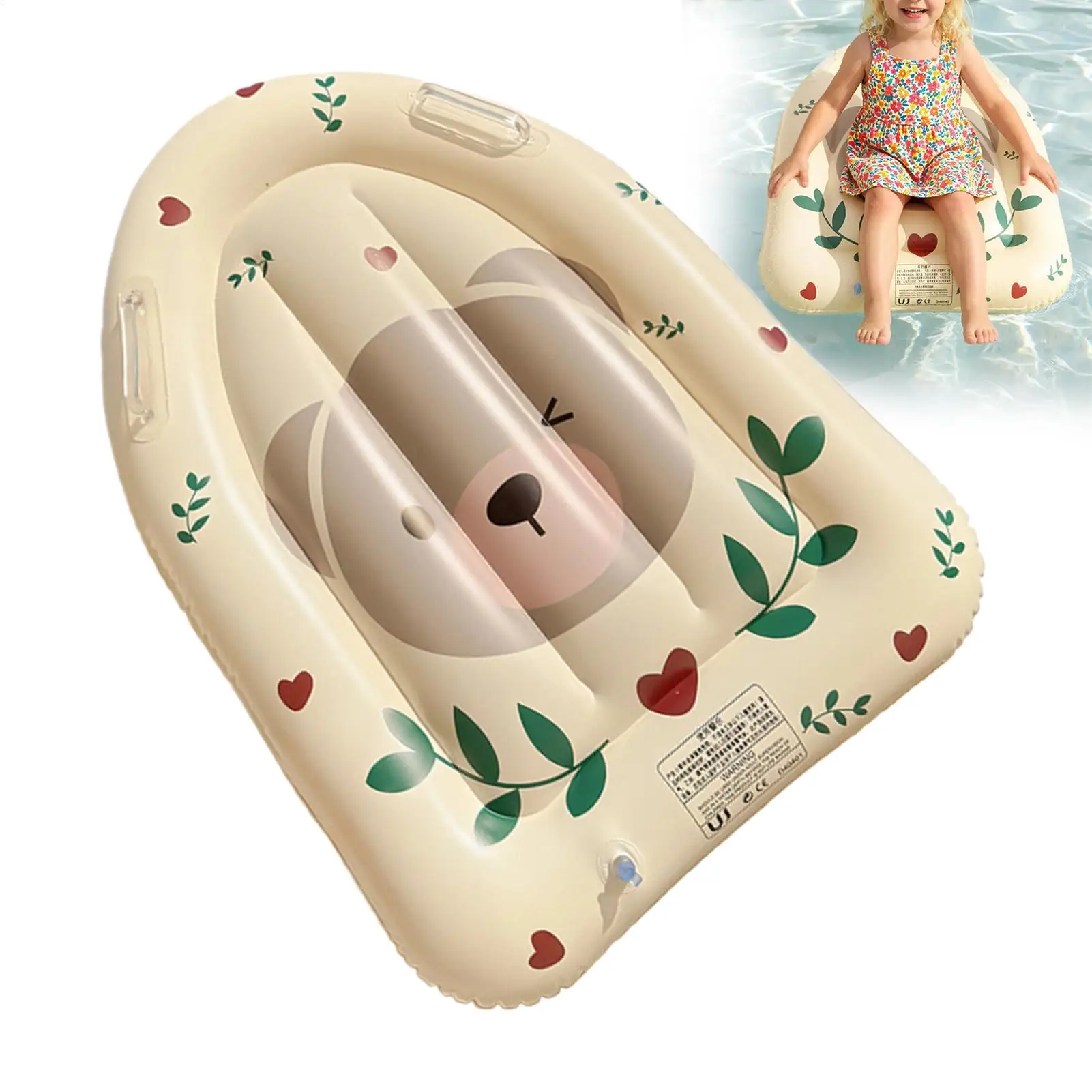 

Inflatable Surf Board Kids Swimming Pool Floats With Handles Beach Inflatable Surfboard For Boys Girls Outdoor Pool Water Park