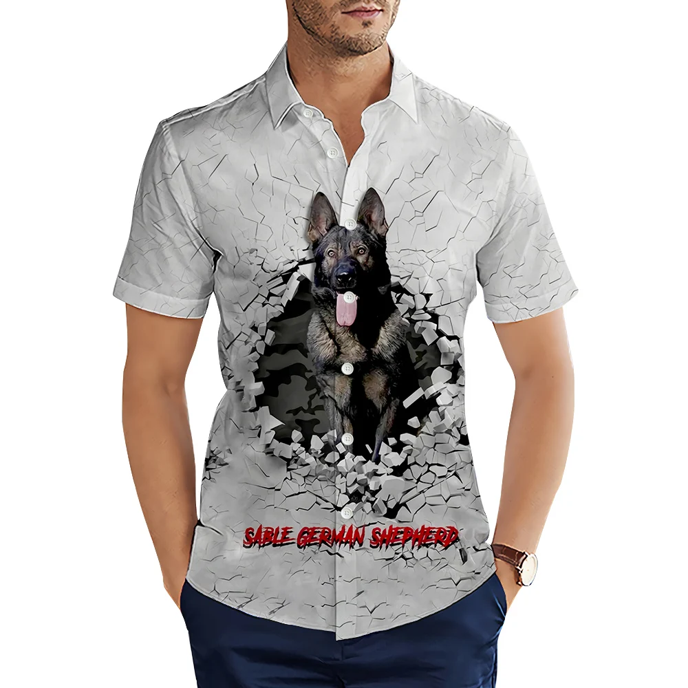 HX Camicie da uomo di moda Animale Cane Rottweiler Mostrami i tuoi Pitties Camicia casual stampata in 3D Camicie estive per uomo Camisas