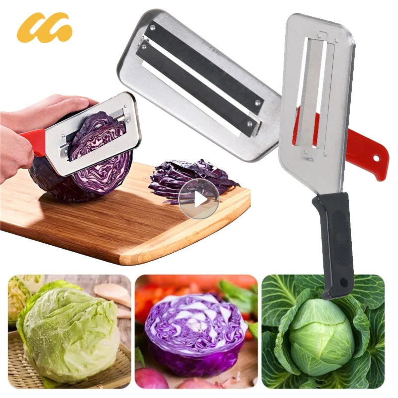 Stainless Steel Cabbage Hand Slicer Shredder Vegetable Kitchen Manual Cutter For Making Homemade Coleslaw Or Sauerkraut Gadgets