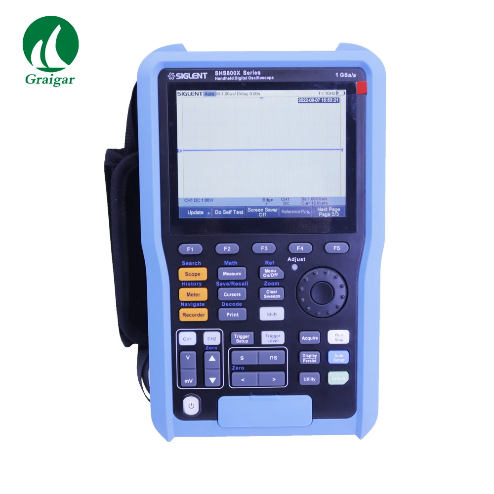 Siglent SHS810X Handheld Oscilloscope 2 Channels 1 GSa/s 12 Mpts 100 MHz Digital Oscilloscope