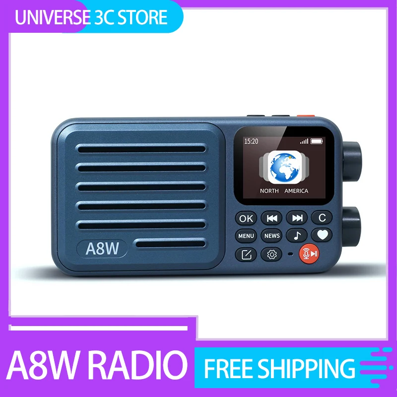 Chaoyuan A8W Radio All-Band FM Radio Card IPS Screen CHOYONG A8W Portable Outdoor Speaker Global Radio Receiver Custom Gifts