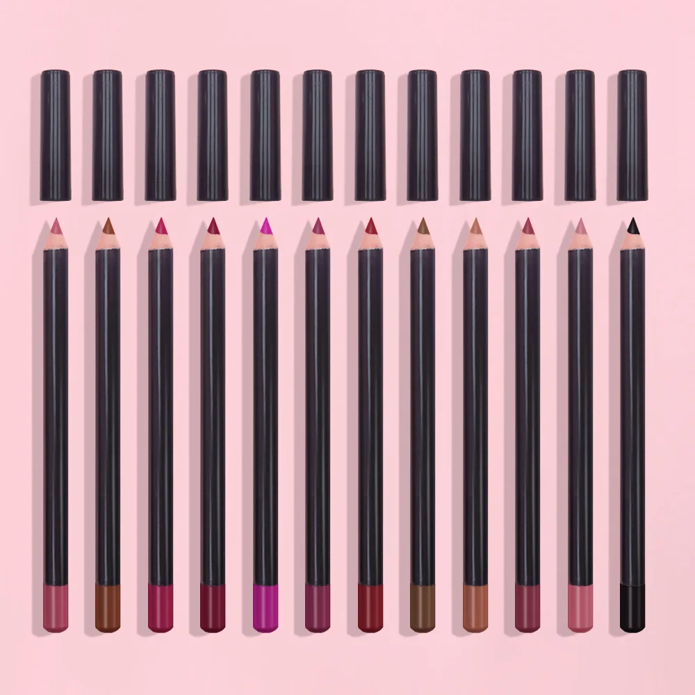 Private Label6pcs set ชุดลิปไลเนอร์เนื้อแมท ลิปไลเนอร์กันน้ําติดทนนาน