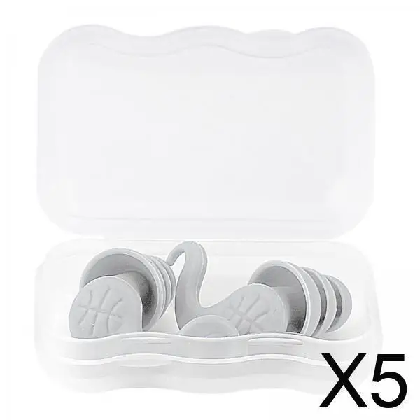 

Swimming Ear Plugs Silicone Reusable Waterproof Soundproof Earplugs for Pool Shower Surfing Water Sports Adults
