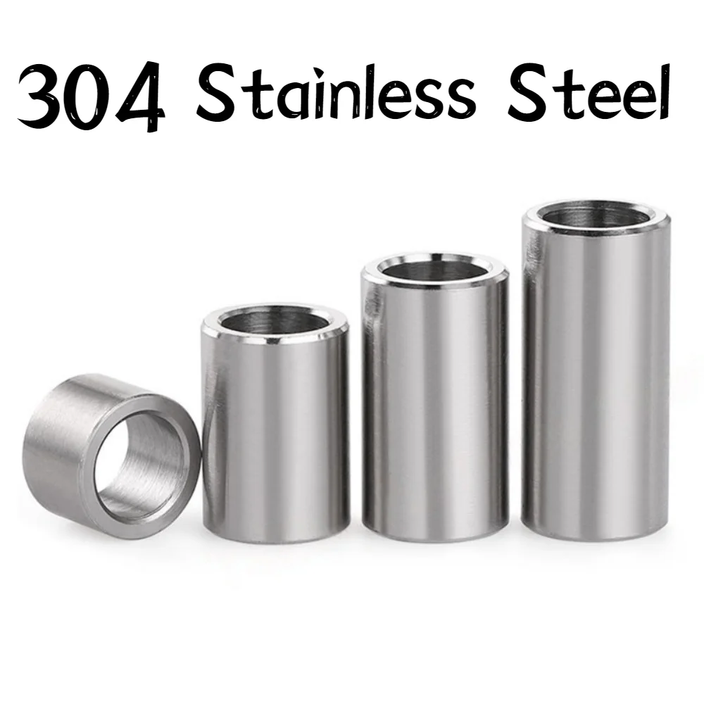 304 Stainless Steel Hollow Standoff Spacer Sleeve Bushing Washer Gasket Unthreaded Round OD 12-30mm M10 M12 M13 M14