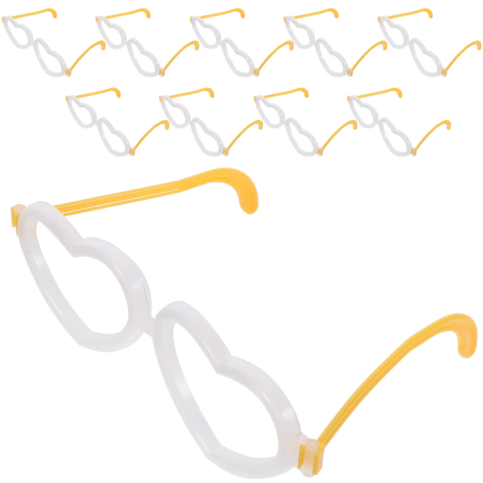 10 pçs varas brilhantes em forma de coração óculos alegre ídolo de ar concertos atividades ao ar livre festas festivais óculos brilhantes