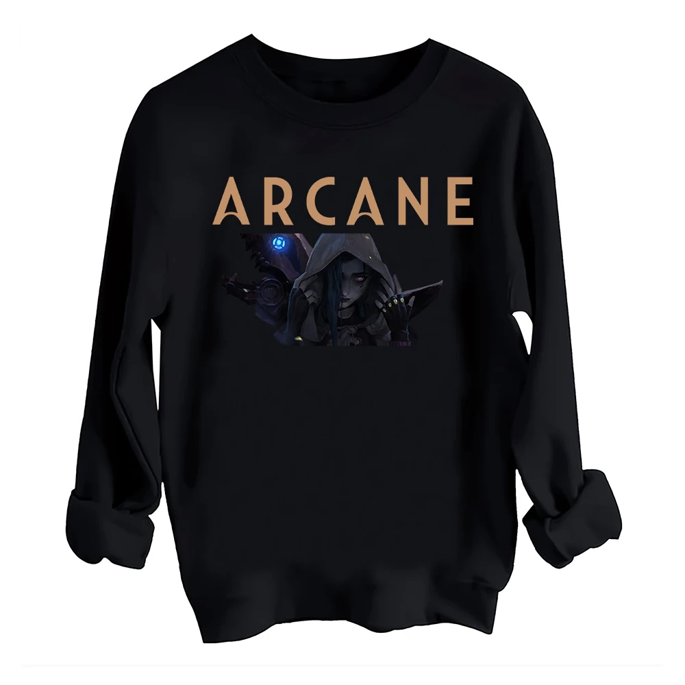 Jinx Aracne Season 2 Sweatshirt Harajuku Round Neck Long Sleeve Oversize Hoodie