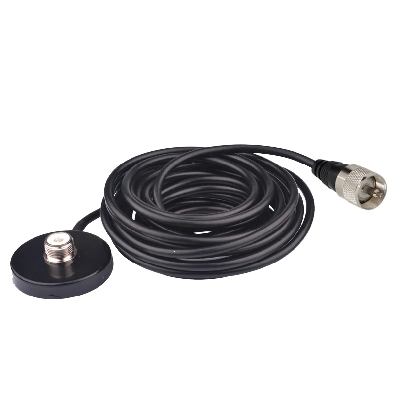 Magnet Sucker Mount Feeder Cable for Mobile Walkie Talkie 5.5CM Diameter Connector PL259 Magnetic Antenna For Base radio