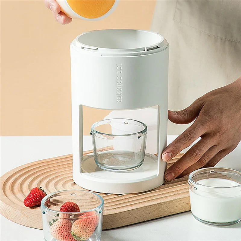 

A01F-Manual Crushed Ice Breaker Hygienic Ice Shaving Machine White Removable Whole Body