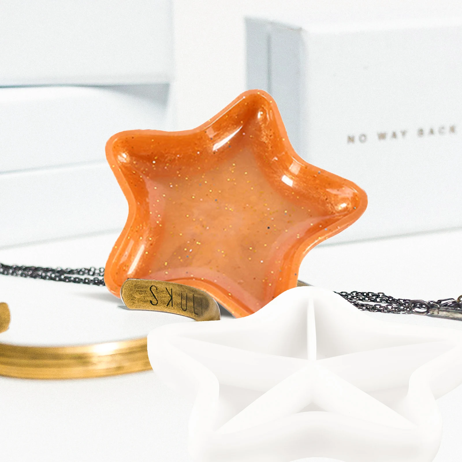

Creative Ocean Sea Star Storage Box Mold Diy Tray Making Silicone Epoxy Craft Home Decor Smooth Demould Easy Clean Professional