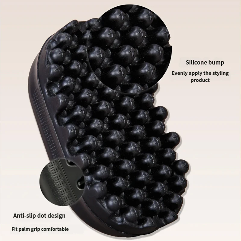 Silicone Magic Twist Hair Brush&Afro Pick Comb Set Portable Durable Wide Tooth Detangle Styling Tool for Curly Wig&Braiding Hair