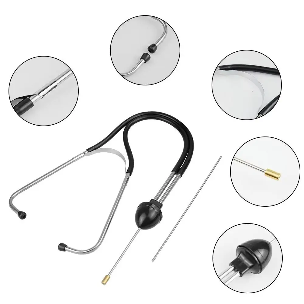 Stainless Steel Auto Cylinder Stethoscope Professional Diagnostic Mechanics Stethoscope Car Engine Diagnostic Tool