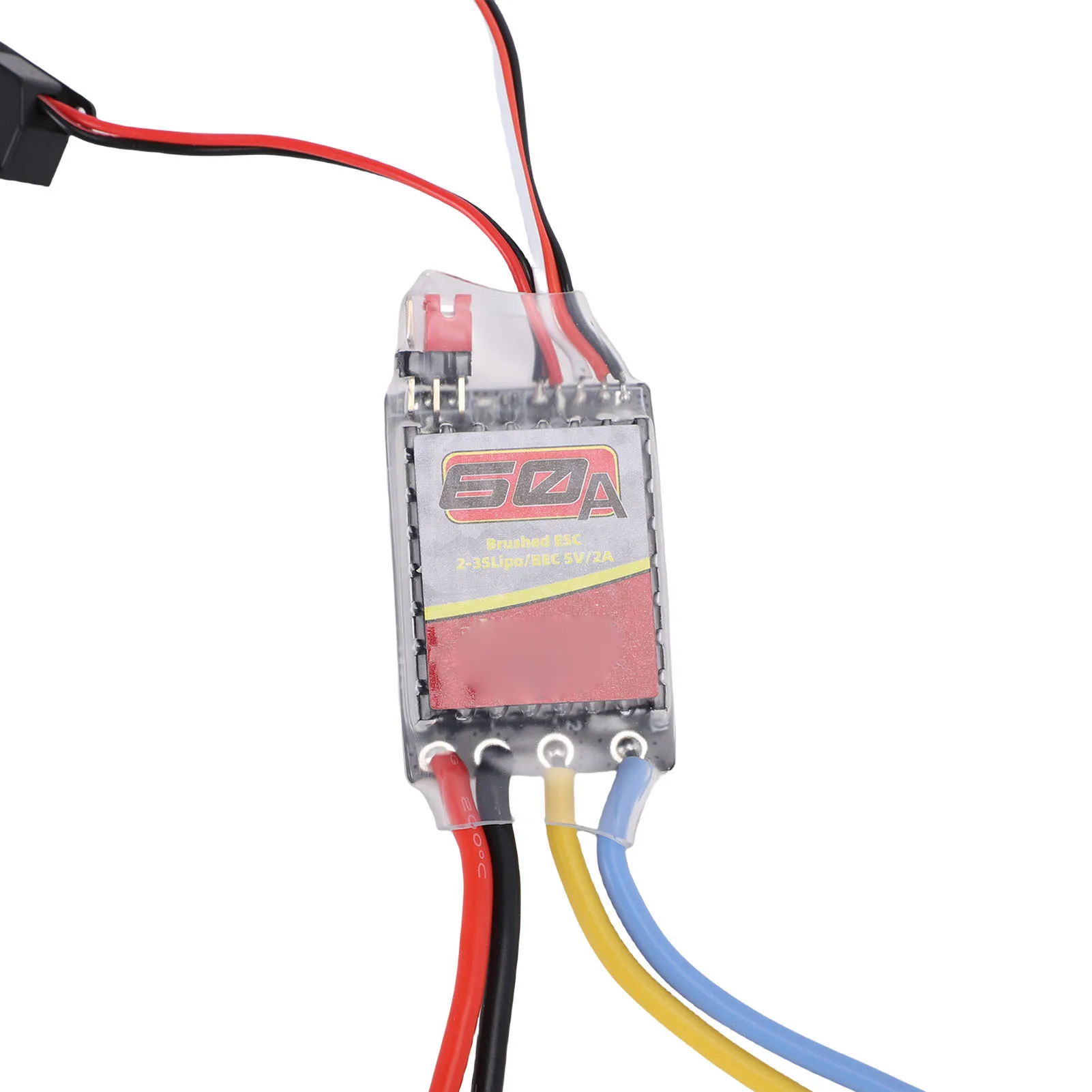 Gebürsteter ESC ESC ESC Passend für 540 550 380 370 RC Auto Boot Bürstenmotor 60 A Elektronischer Geschwindigkeitsregler mit T-Stecker