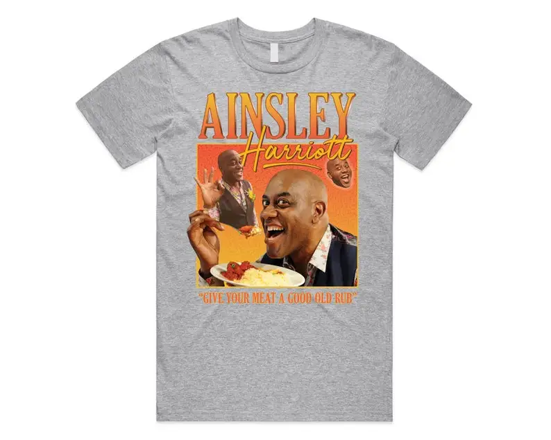 Ainsley Harriott Homage T-shirt Top Casual Retro Extra Large Fun 90s Icon Women's