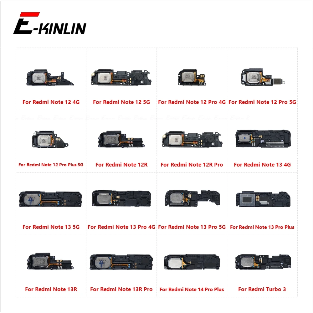 Loud Speaker Sound Buzzer For Xiaomi Redmi Note 12 12R 12S 13 13R 14 Turbo 3 Pro Plus 4G 5G Loudspeaker Flex Cable Parts