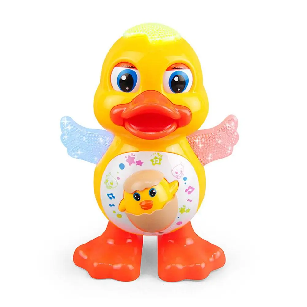 Electric Dancing Duck Funny Flashing Light Shake The Animal Musical Toy Cute Educational Interactive Gift Cartoon Children Y6I8