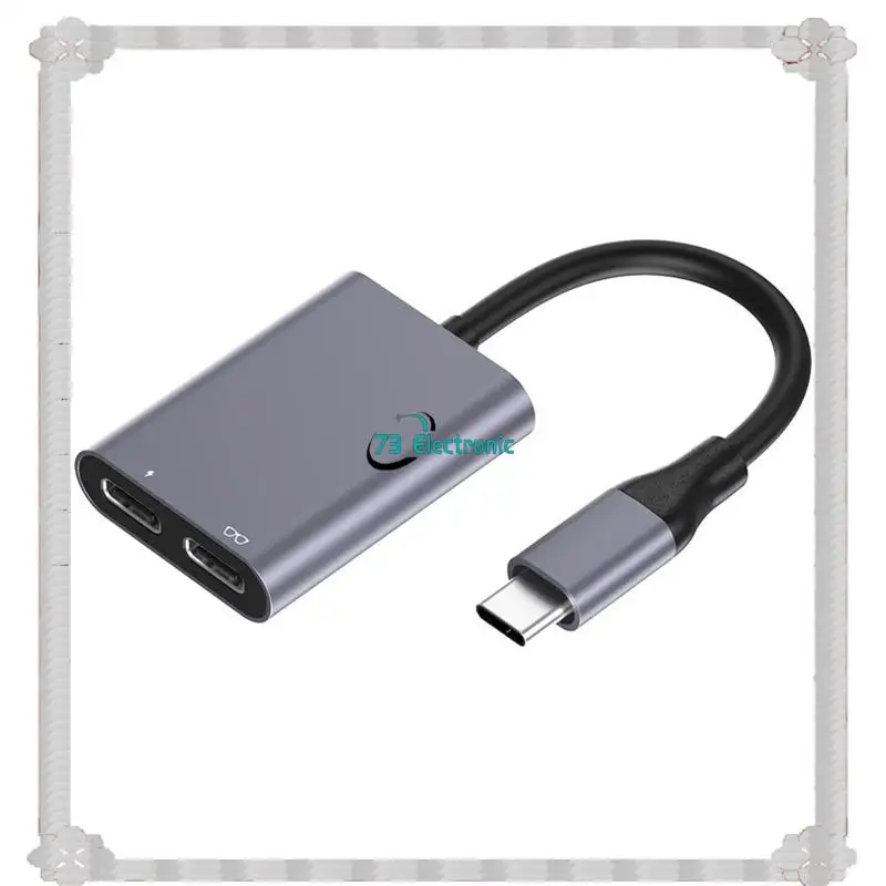 24-Hour Delivery 2 In 1 USB C AR Glasses Docking Hubs With PD Fast Charging For Smartphones And Tablets Grey