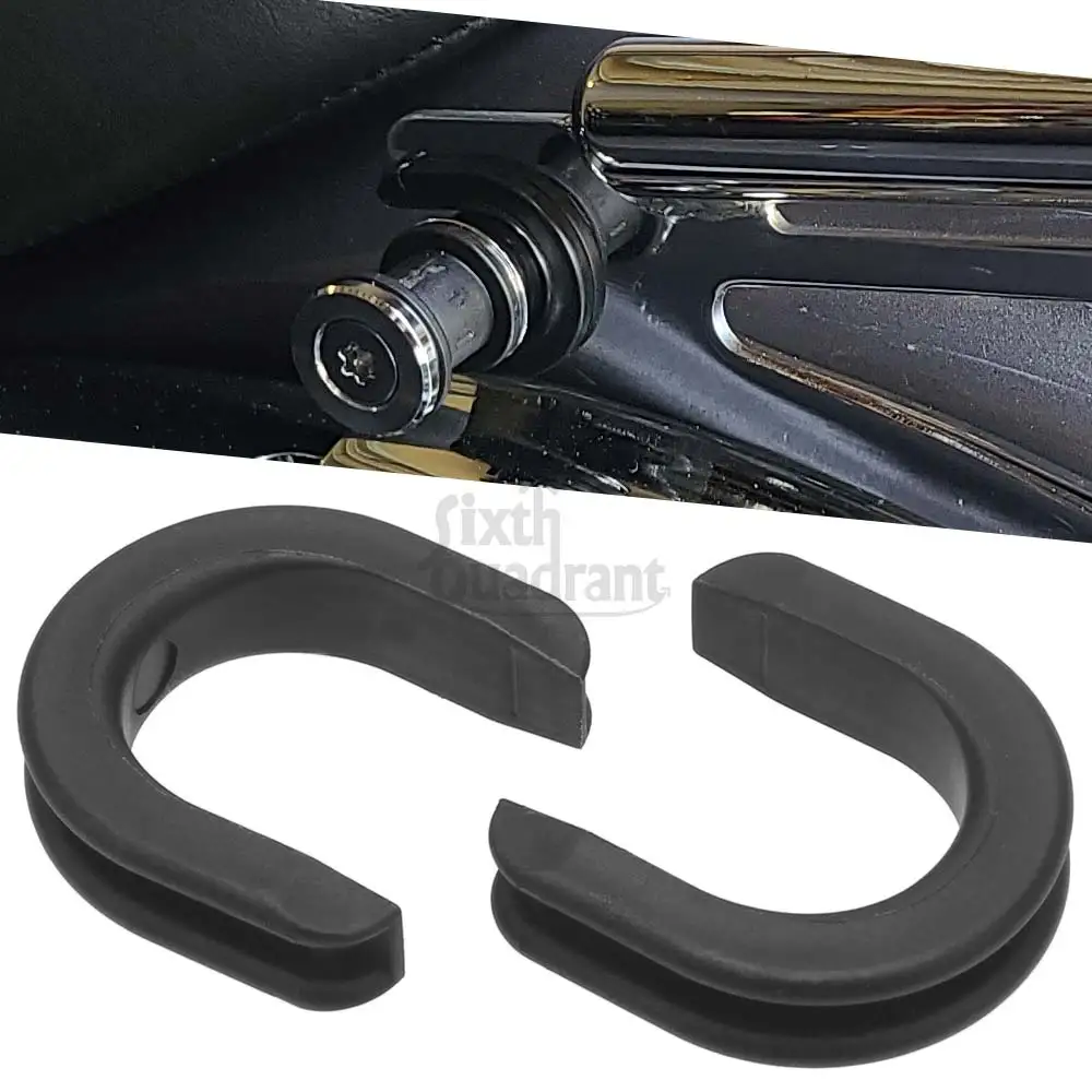 

For All Harley Road King Motorcycle Luggage Rack Sissy Bar Backrest Side Plate mounting Bracket Grommet Bushing (U-shaped)