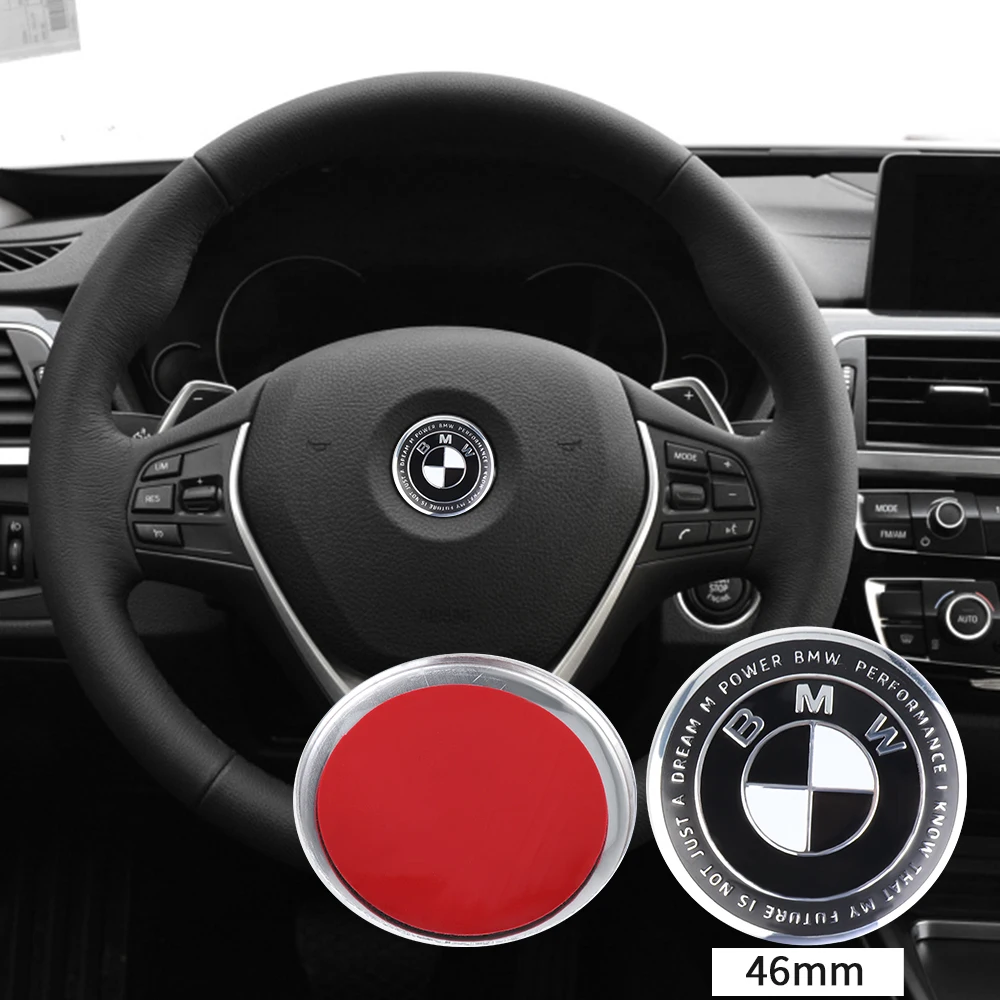 44/46mm Car Steering Wheel Sticker BMW Exclusive Steering Wheel Badge For BMW M E60 E61 E90 E91 E92 F07 F10 F15 F16 F20 F30 G30