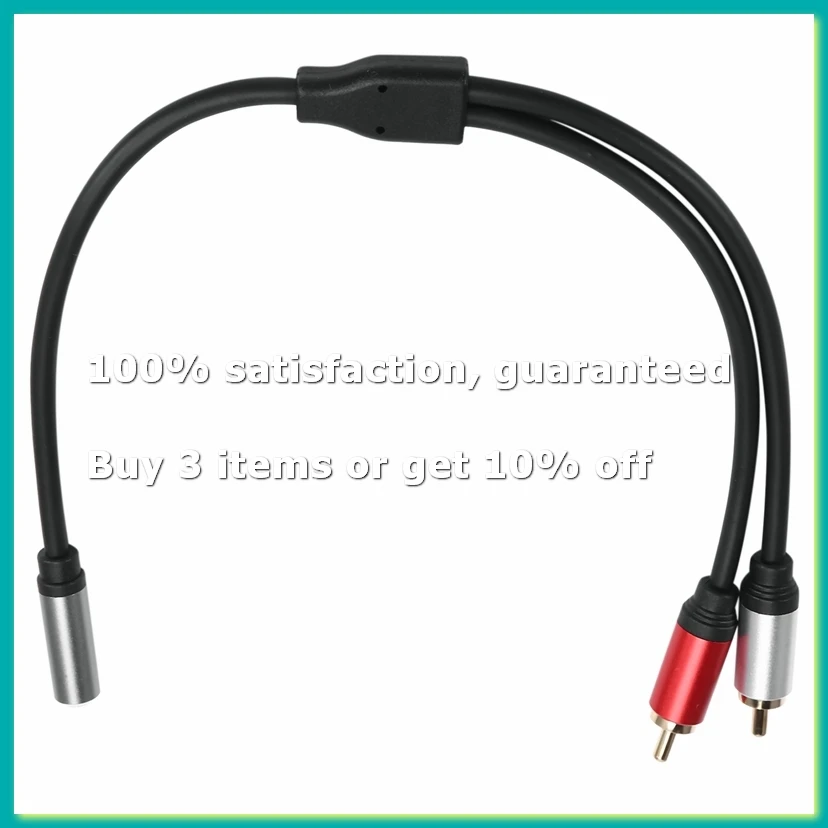 4pack X((Cable Male to 3.5mm Female Audio Aux Cable 3.5mm Jack Cable for MP3 Phone Home Theater DVD Audio Cable)