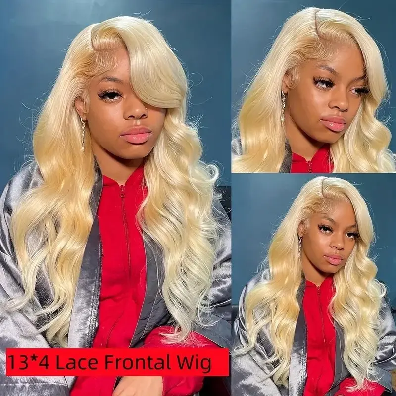 13X6 HD Lace Wigs 24 Inch 150 Density 613 Blonde 13x4 Frontal Colored Body Waves Glue-Free Baby Hair For Women Human Hair Wig