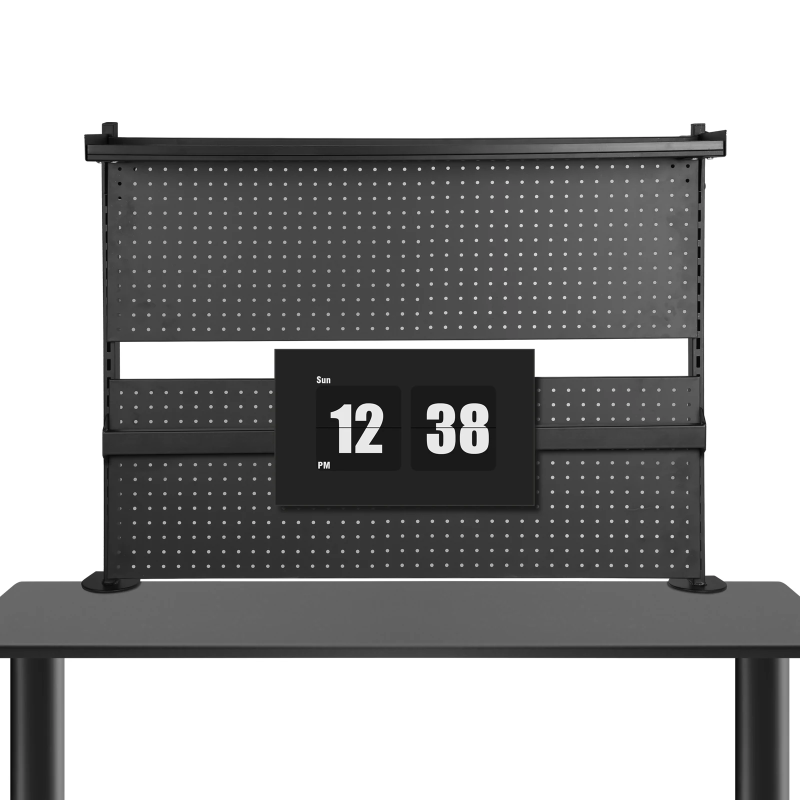 Metal Desktop Organizer with Monitor Stands Computer Accessories Metal Pegboard 51 X 34 Inch for Office Gaming Desk Workbench